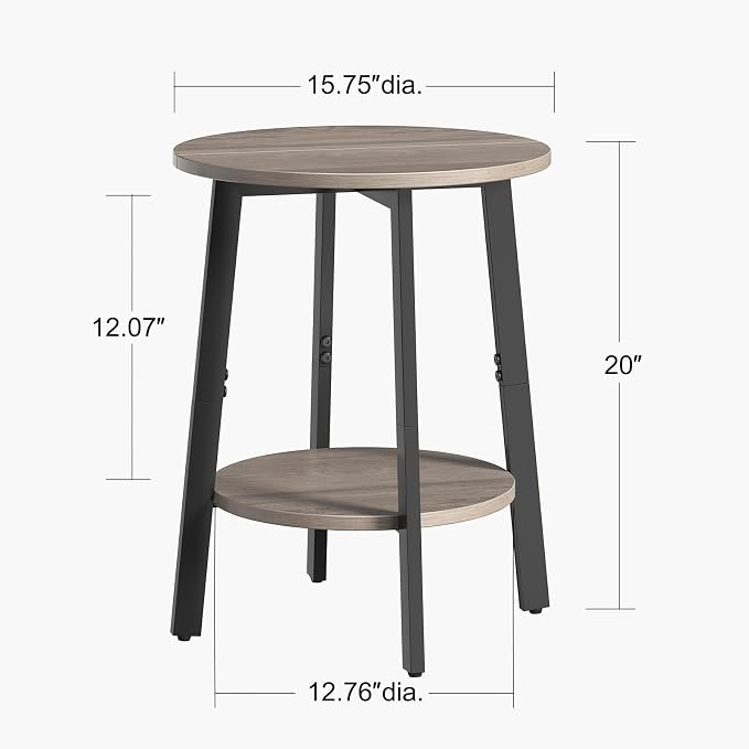 sthmec Side Table Set of 2, Small Round End Table - Image 3