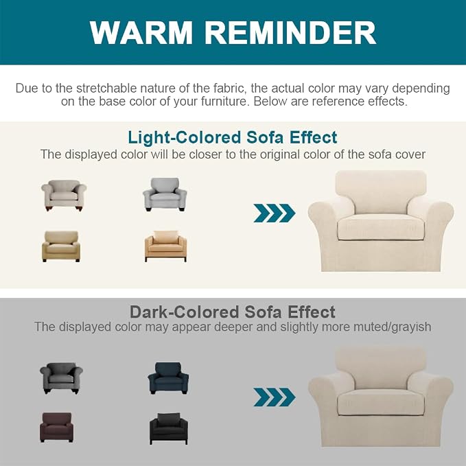 Turquoize 2 Piece Chair Covers Chair Slipcovers - Image 6