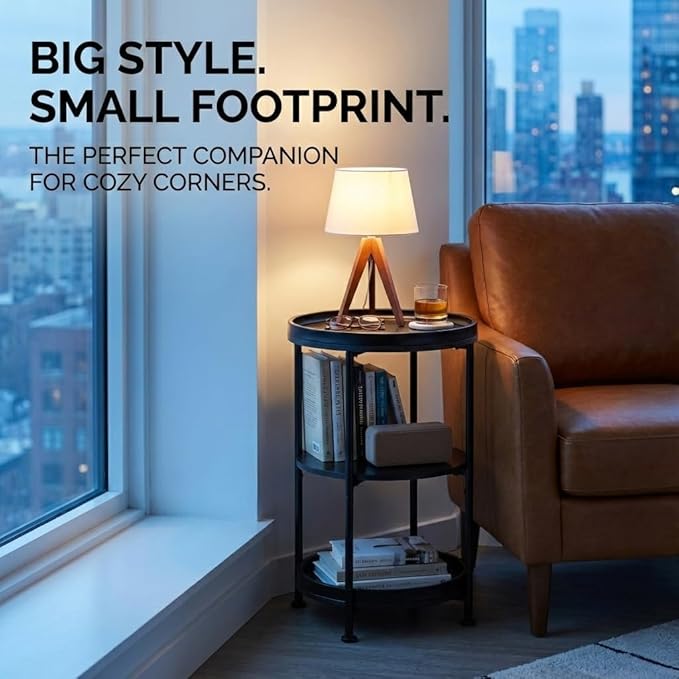 Dulcii Side Table, Round End Table - Image 4