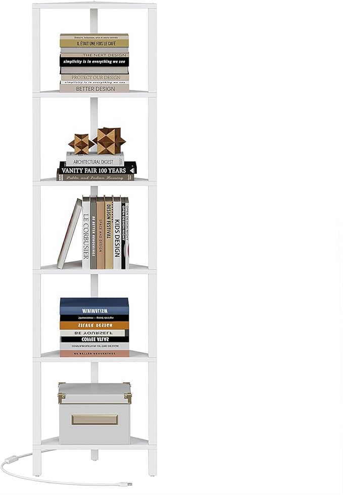 TUTOTAK 6-Tier Corner Bookshelf - Image 8