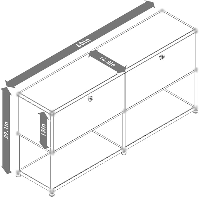 Modern Storage Cabinet Sideboard Versatile Free-Standing Organizer Cabinets - Image 3