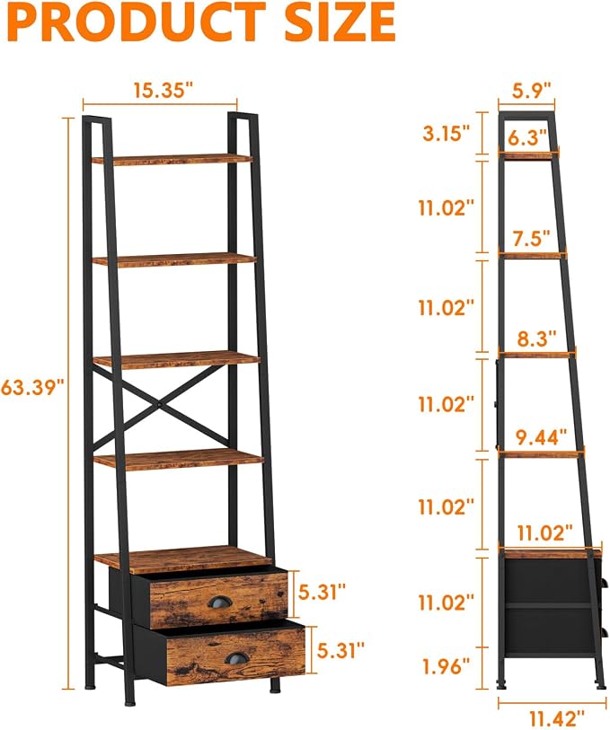 Furologee 5-Tier Ladder Shelf - Image 3