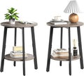 sthmec Side Table Set of 2, Small Round End Table by Unknown