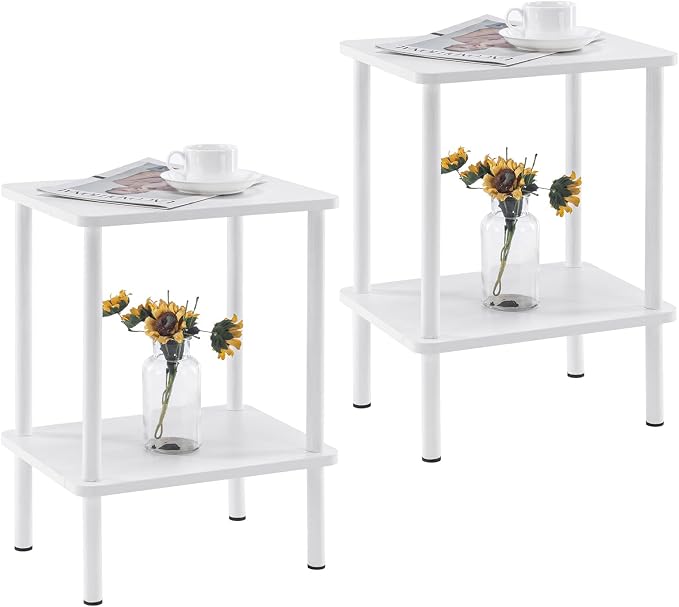 Apicizon 2 Tier End Table Set of 2, Small Side Table by APICIZON