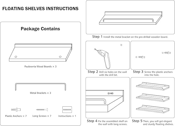 RYOFOBETTO 22 inches Long Floating Shelves, Bathroom Decor Shelves Over Toilet - Image 7