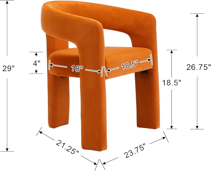 BESTANO Set of 6 Modern Velvet Fabric Upholstered Dining Chairs - Image 2