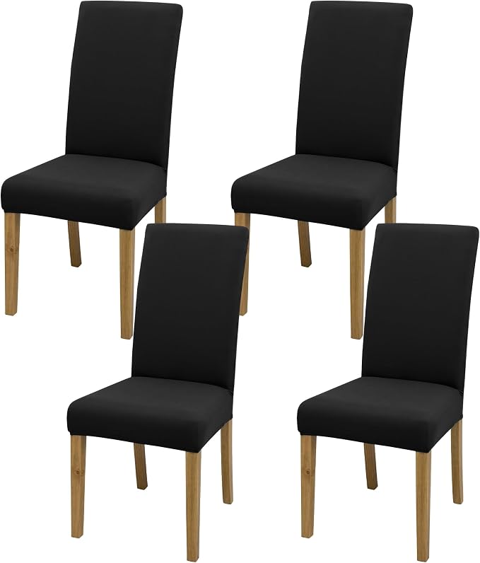 BIETYONE Stretch Dining Chair Covers Set of 4, Soft Removable Washable Kitchen by BIETYONE