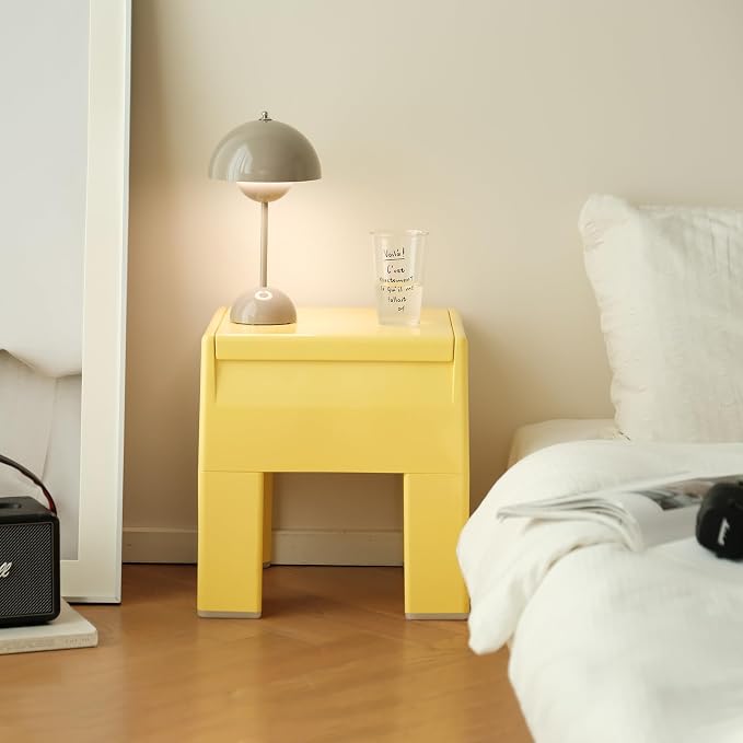 Nightstand Bedside Table with Storage Space, Dorm and Small Spaces, Easy - Image 2