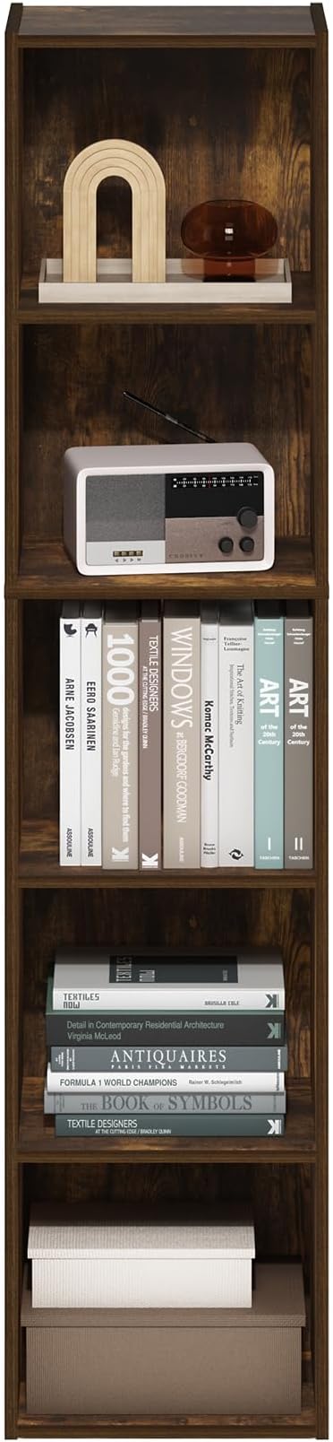 Furinno PASIR Book Shelf, 5-Tier Modern Bookshelf, Open Shelves Bookcase 9 x 12 - Image 6