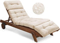 Outdoor Chaise Lounge Chair Cushion Waterproof 74.4 x 22 x 4.7 Inches Memory by Tycdiose