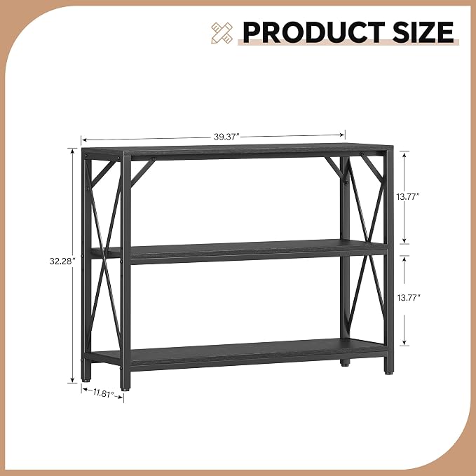 Homeiju Entry Table 40" Width, 3-Tier Entryway Table - Image 3