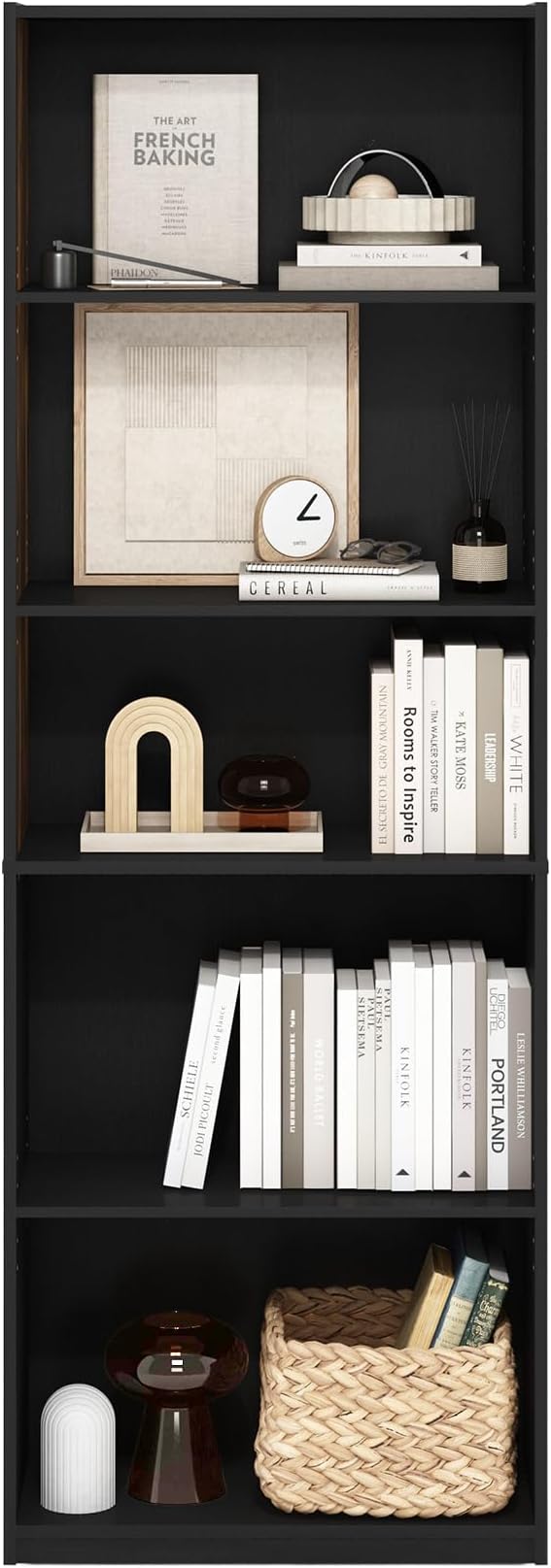 Furinno GEHRY Book Shelf, 5-Tier Bookshelf, - Image 4