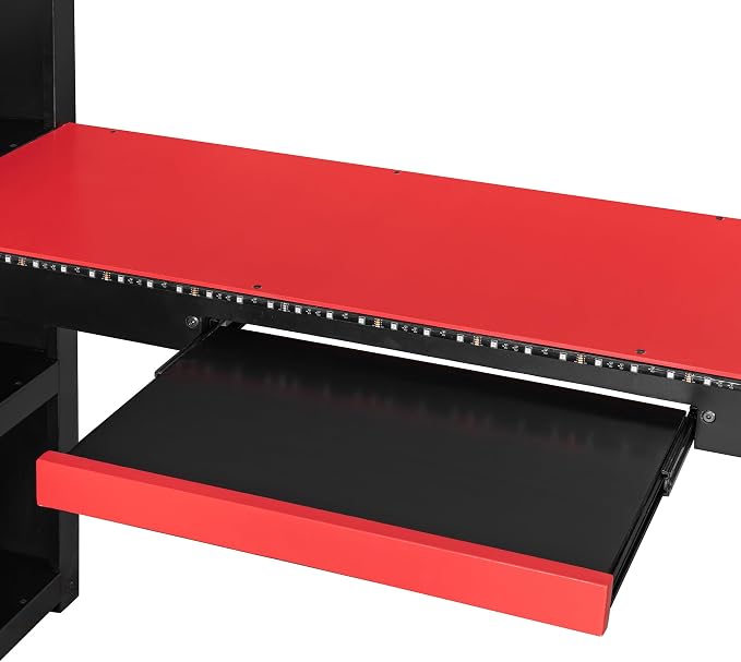 Full Size Gaming Loft Bed with Integrated Desk & RGB LED Lights, Pro-Gamer Bunk - Image 6