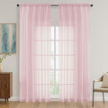OVZME Blush Pink Bedroom Curtains 2 Panel Sets 90 Inch Length, 59 Inch Extra by OVZME
