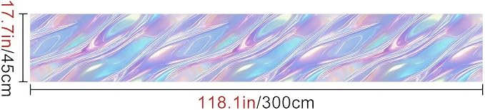 HOMETITUTE Pastel Iridescent Flow Wave Wallpaper Peel and Stick Contact Paper - Image 3