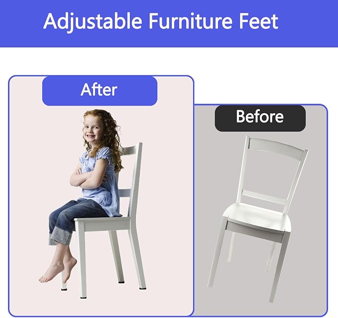 1/4-20 UNC Thread Adjustable Furniture Levelers Table Feet Screw in Threaded - Image 3