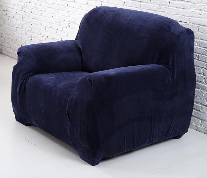 vctops 1-Piece Velvet Plush Stretch Chair Sofa Slipcover Soft Fuzzy Fluffy - Image 3
