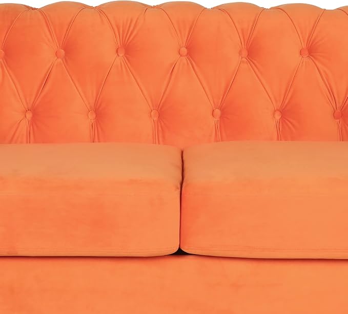RARZOE Modern 2 Pieces Living Room Sofa Set, Loveseat and Chesterfield Sofa - Image 5