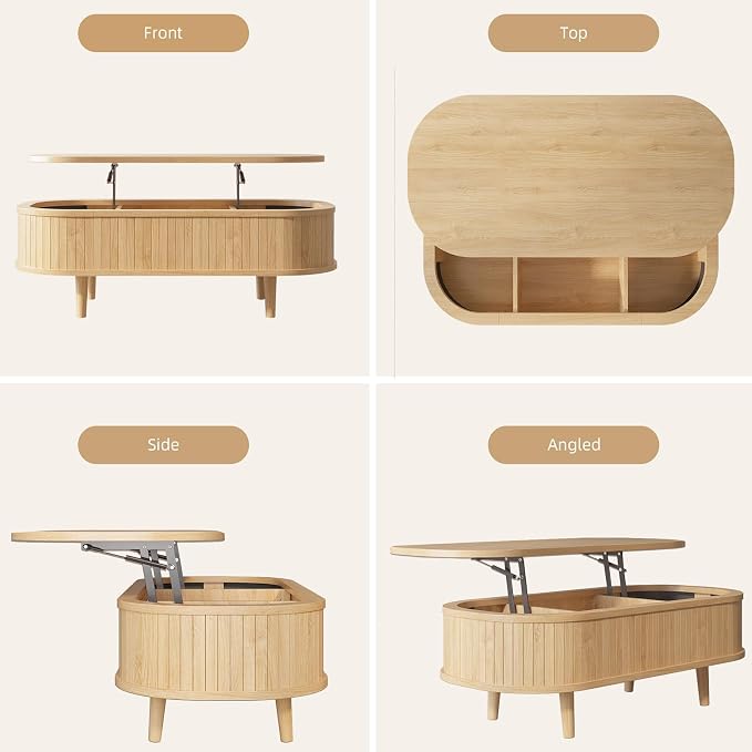 Easyego Oval Lift Top Coffee Table - Image 7