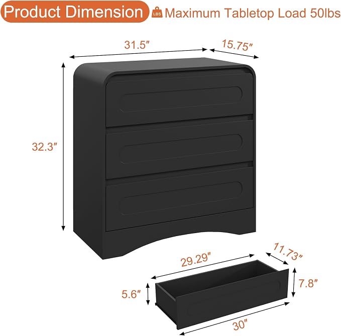 3 Piece Bedroom Set, Dresser and Nightstand Sets - Image 4
