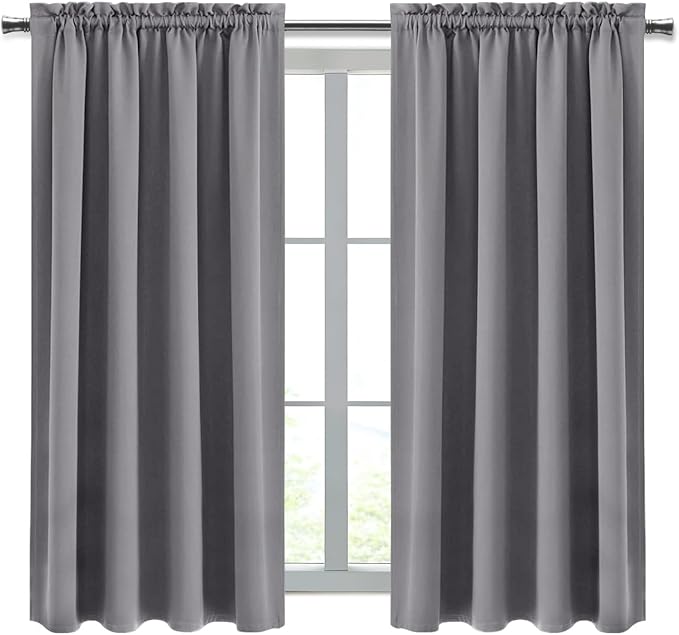 DWCN Grey Blackout Curtains for Bedroom –Rod Pocket Thermal Insulated Room - Image 9