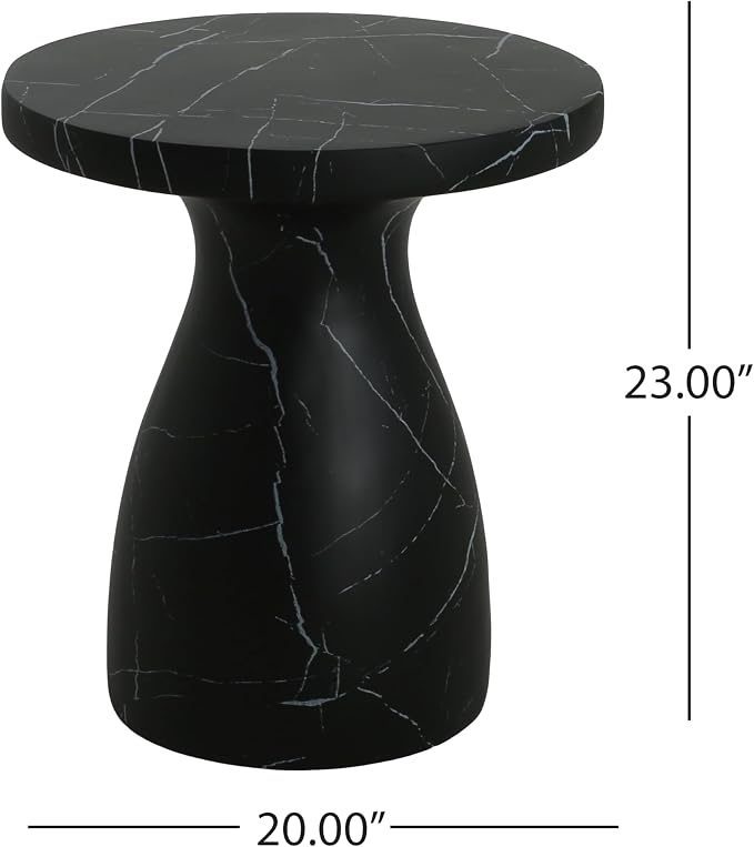 Christopher Knight Home Jayme Outdoor Side Table, Round Top Patio End Table - Image 2