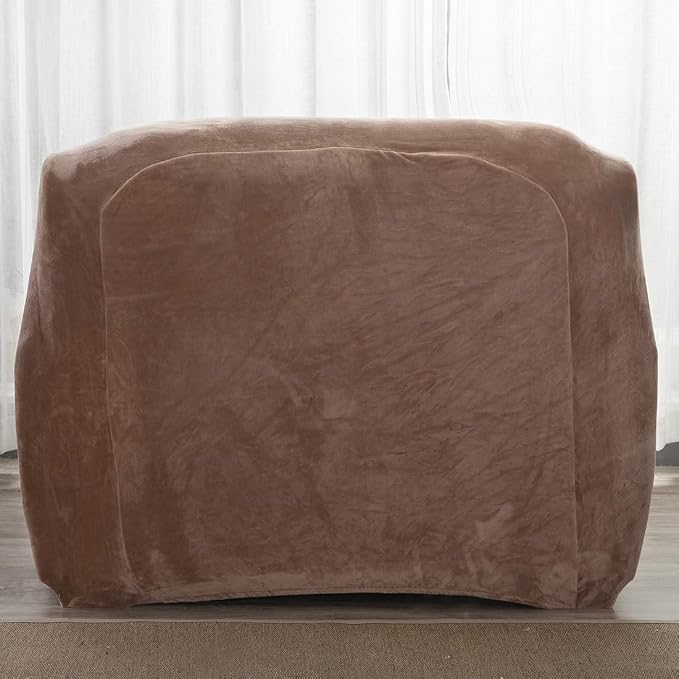 vctops 1-Piece Velvet Plush Stretch Chair Sofa Slipcover Soft Fuzzy Fluffy - Image 5