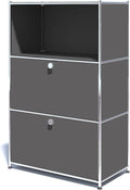 Metal Shelf with 2 Flap Doors, Large Capacity Cabinet, DIY Modern Home by SIMPLINK