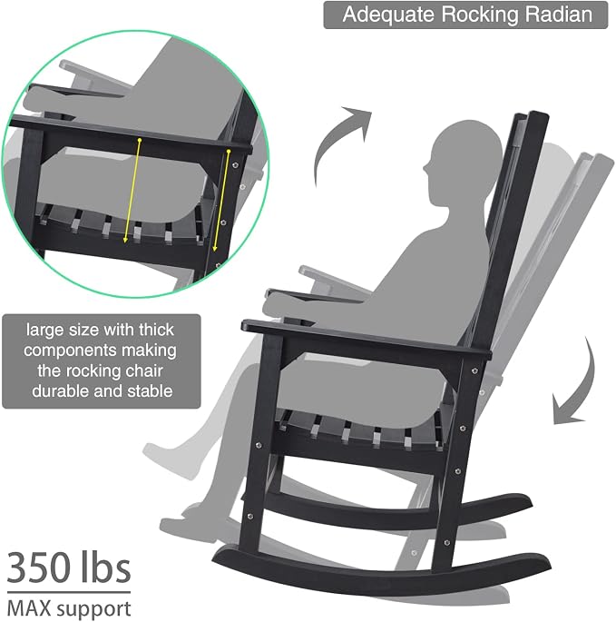 Oversized Rocking Chair, Outdoor Rocker - Image 4