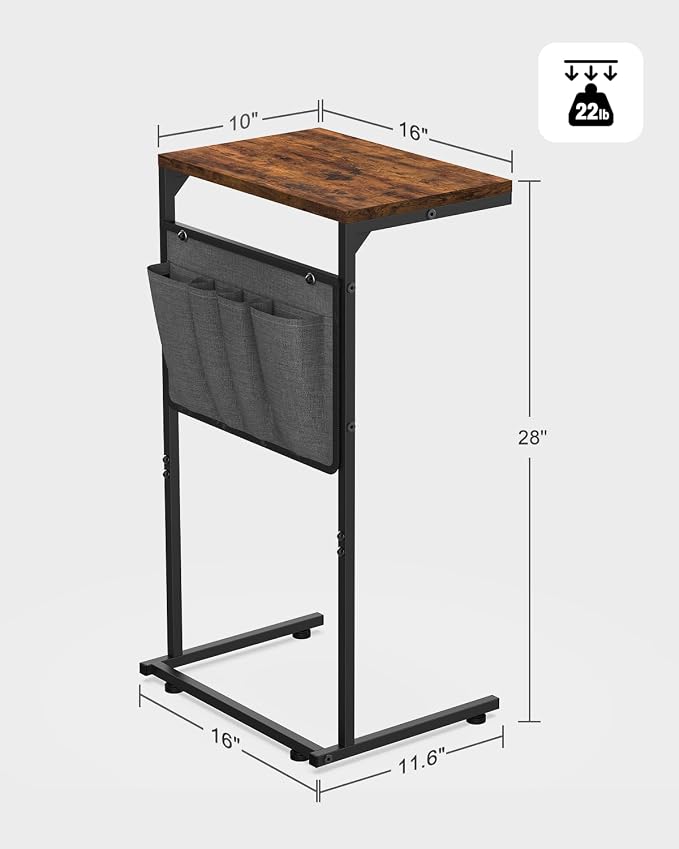 Vantic C Shaped End Table Set of 2, Small Side Table - Image 3