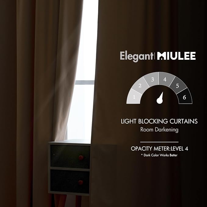 MIULEE Velvet Curtains 2 Panels Luxury Blackout Curtains - Image 5