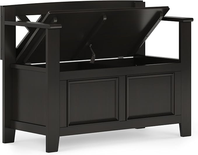 SIMPLIHOME Amherst Entryway Storage Bench - Image 4