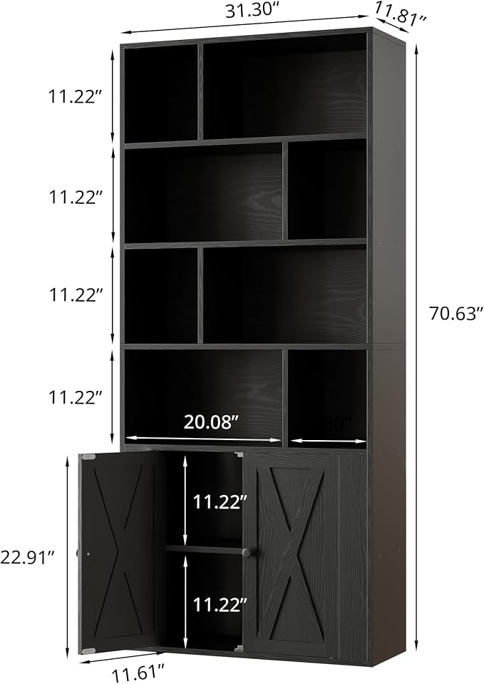 IRONCK Book Shelf, Tall Bookshelf - Image 3