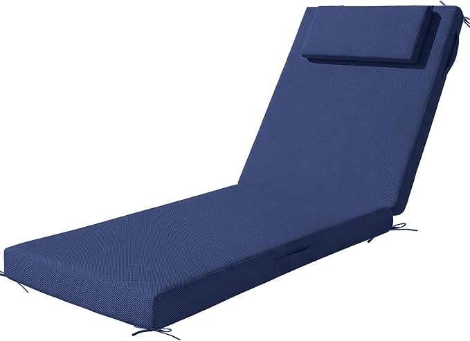 Outdoor Chaise Lounge Cushions, 71x21 Inch Olefin Water & Fade Resistant Pool by Unknown