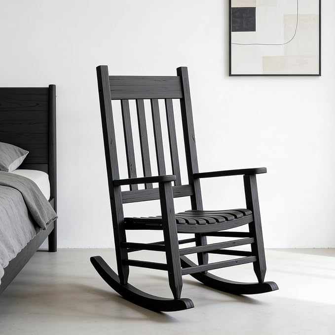 Oversized Outdoor Wooden Rocking Chair - Image 5