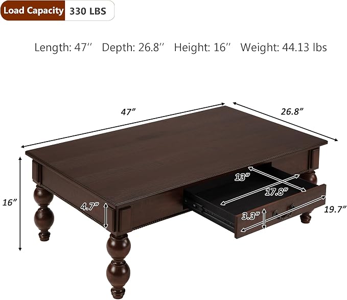 Retro Traditional Coffee Table - Image 2