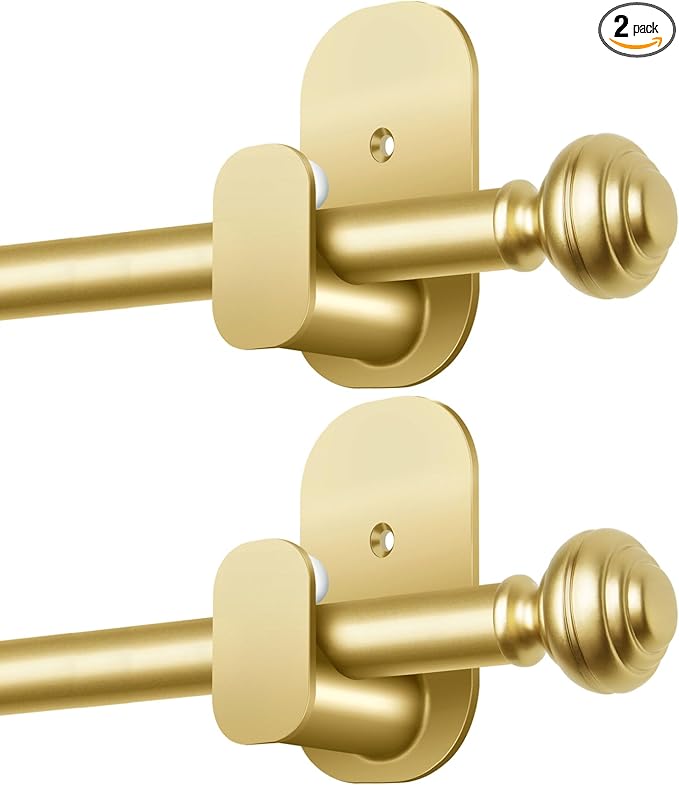 KAMANINA 2 Pack Curtain Rods No Drilling by KAMANINA