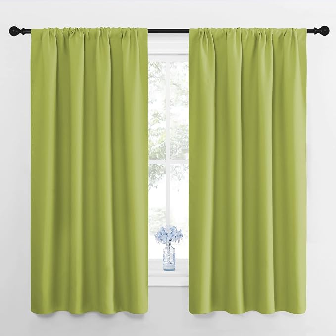 NICETOWN RV Blackout Curtains for Camper Windows, Fresh Green, Short Blackout by NICETOWN