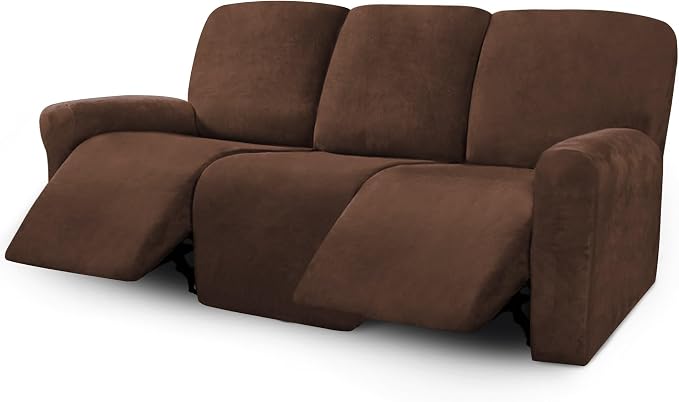 ULTICOR Velvet 8-Pieces Recliner Sofa Covers Stretch Reclining Couch Covers by ULTICOR