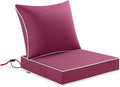 MIULEE Hot Pink Outdoor Seat Cushion 24x24 Inch Waterproof & 3 Year Fade by MIULEE