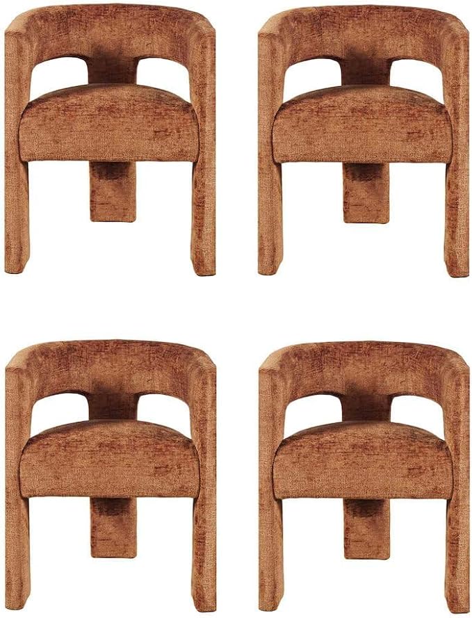 Jofran Gwen Jacquard Upholstered Accent Chair, Modern Luxury Plush Sculptural by Jofran+Inc.