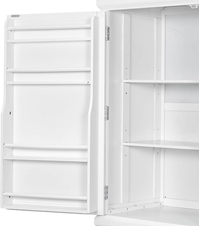 VilroCaz Freestanding Large Kitchen Pantry, Wooden Kitchen Organizers and - Image 7