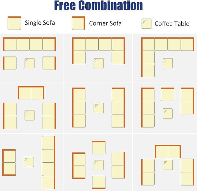 Tangkula 7 Pieces Wicker Patio Furniture Set, All-Weather Outdoor Rattan - Image 5