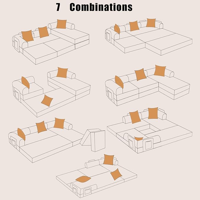 HANXIN 108" Modular Sectional Sofa, Futon Convertible Sofa Bed, Oversized - Image 6