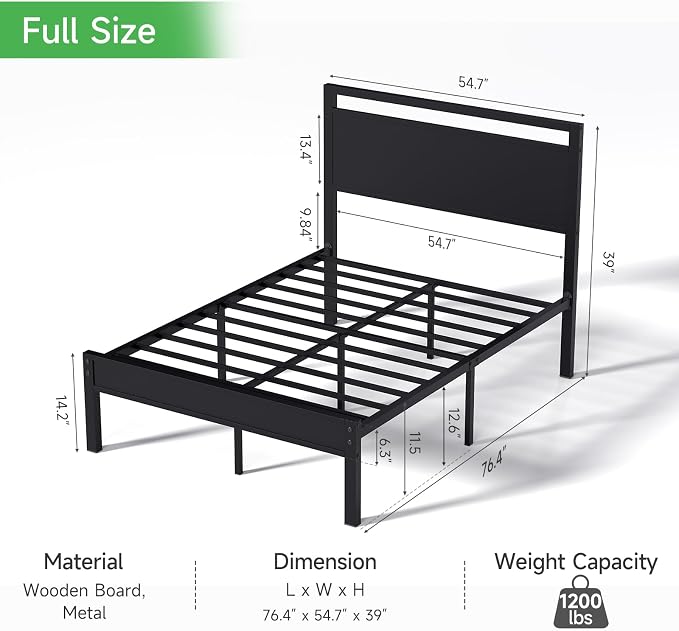 Z-hom Full Metal Bed Frame - Image 2