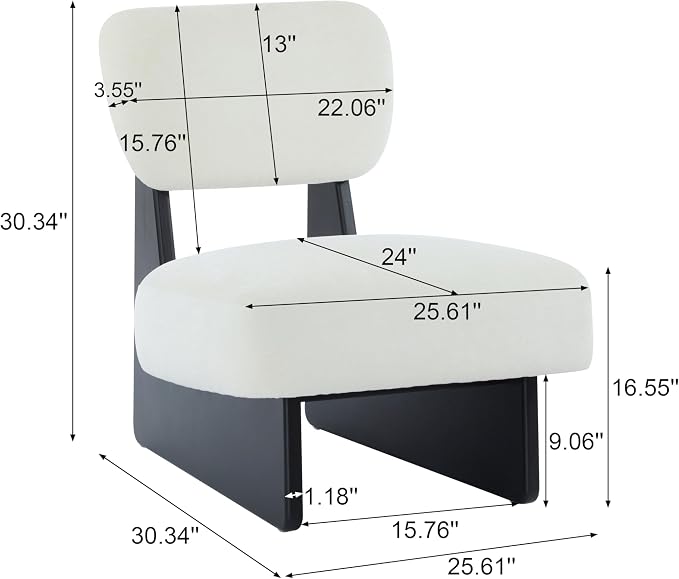 Accent Chairs Set of 2, Mid-Century Modern Chair - Image 2