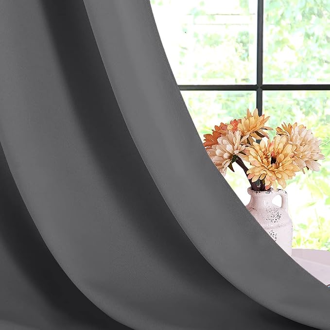 NICETOWN Blackout Window Curtains 60 inch Length 2 Panels, 34 x 60 Inch - Image 6