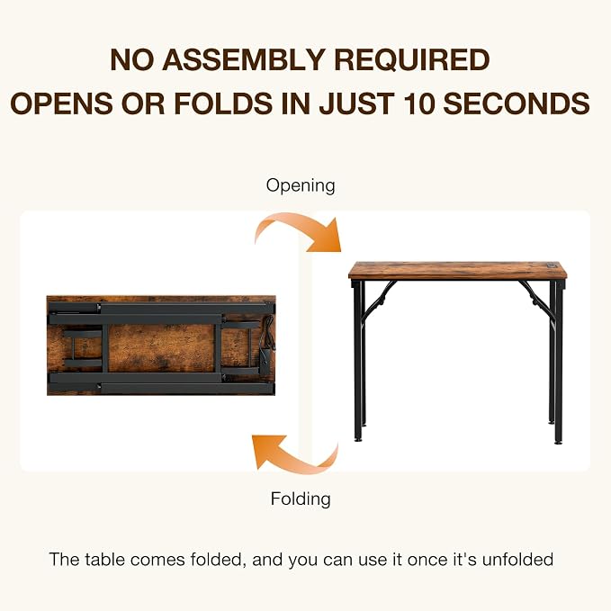 TEMI Small Computer Desk Folding Table - Image 4