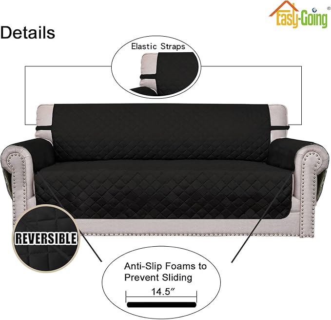 Easy-Going Sofa Slipcover Reversible Loveseat Sofa Cover Couch Cover - Image 3