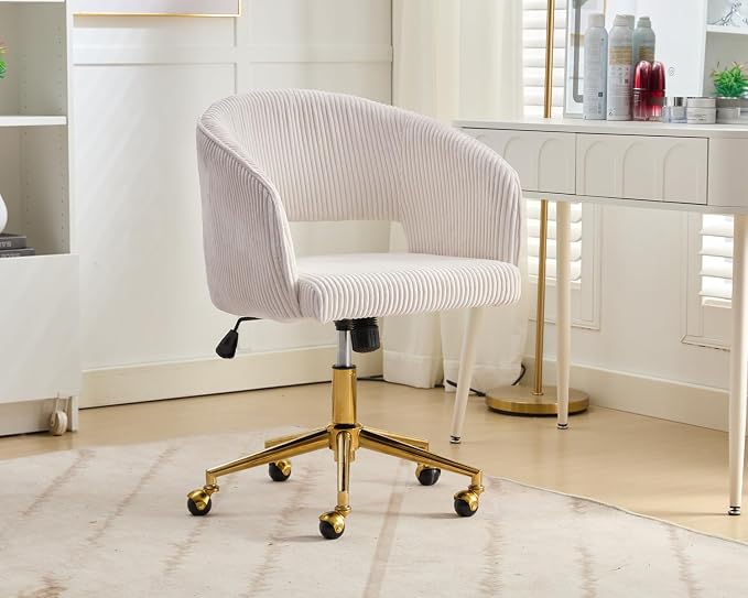 KCC Home Office Chair Swivel Desk Chair Accent Armchair Upholstered Modern - Image 2